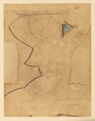Karyatide mit Spitzbrust von Amedeo Modigliani