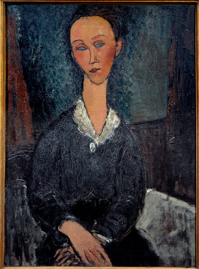Die Frau mit dem weißen Kragen von Amedeo Modigliani
