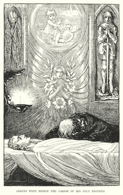 Ardens weinte neben der Leiche seines einzigen Bruders (Gravur) von Amelia M. (attr.to) Bowerley or Bauerle
