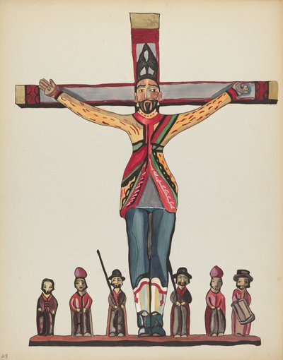 Tafel 29: Heiliger Akakios: Aus dem Portfolio "Spanische Kolonialdesigns von New Mexico" von American 20th Century