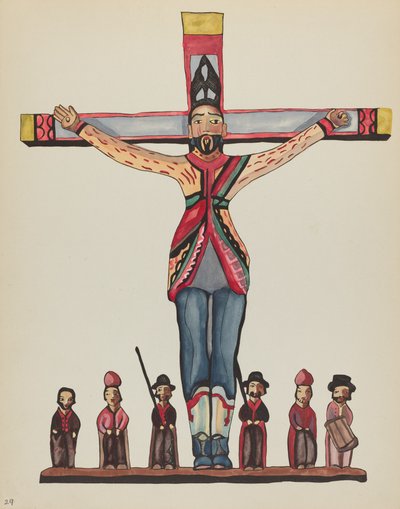 Tafel 29: Heiliger Akazius: Aus dem Portfolio "Spanische Kolonialdesigns von New Mexico" von American 20th Century