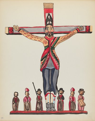 Tafel 29: Heiliger Akakios: Aus dem Portfolio "Spanische Kolonialdesigns von New Mexico" von American 20th Century