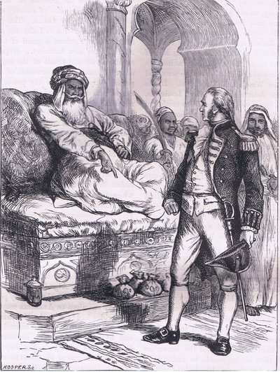 Kapitän Bainbridge und der Dey von Algier, Illustration aus Cassells Geschichte der Vereinigten Staaten, veröffentlicht von Cassell, Petter & Galpin, um 1900 (Lithographie) von American English school