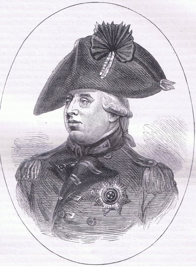 König Georg III., Illustration aus Cassells Geschichte der Vereinigten Staaten, veröffentlicht von Cassell, Petter & Galpin, ca. 1900 (Litho) von American English school