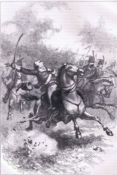 Der Angriff der Pulaski, Illustration aus Cassells Geschichte der Vereinigten Staaten, veröffentlicht von Cassell, Petter & Galpin, ca. 1900 (Lithografie) von American English school