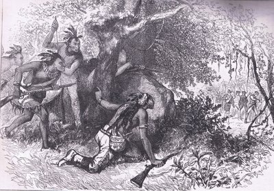 Verrat der Cherokee 1760, Illustration aus Cassells Geschichte der Vereinigten Staaten, veröffentlicht von Cassell, Petter & Galpin, um 1900 (Lithographie) von American English school