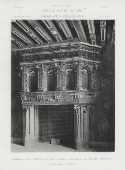 Kamin: Salle Des Gardes De La Reine, Chateau De Blois, Frankreich von American Photographer (after)