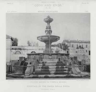 Brunnen auf der Piazza Della Rocca, Viterbo, Italien von American Photographer (after)