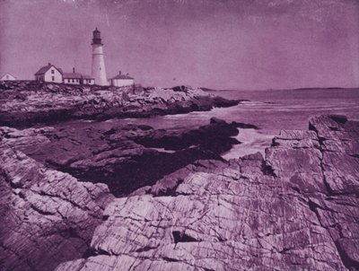 Leuchtturm im Hafen von Portland, Maine (s/w Foto) von American Photographer (after)