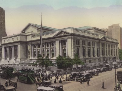 New York: Öffentliche Bibliothek, Fifth Avenue und West 42nd Street (Foto) von American Photographer (after)