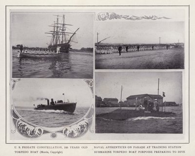 Newport, Rhode Island: US-Fregatte Constellation von American Photographer (after)
