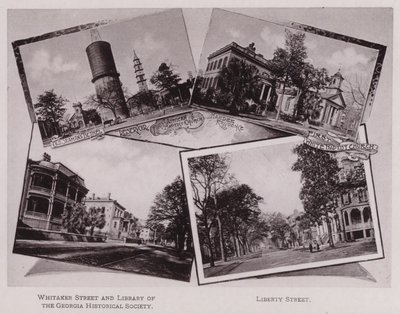 Altes Seemanns-Bethel; Reservoir; Erste Afrikanische Baptistenkirche; Hardee-Residenz; Erste Weiße Baptistenkirche; Whitaker Street und Bibliothek der Georgia Historical Society; Liberty Street (s/w Foto) von American Photographer (after)