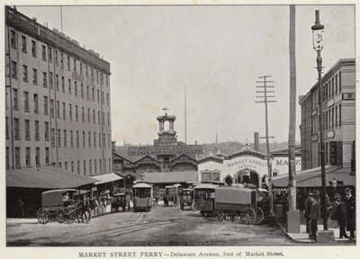 Philadelphia: Market Street Fähre, Delaware Avenue, Fuß der Market Street von American Photographer (after)