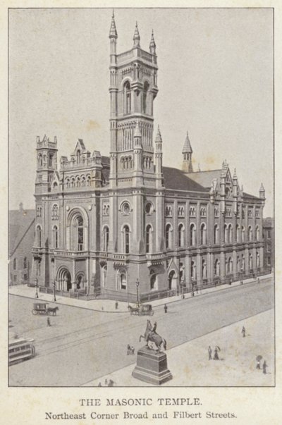Philadelphia: Der Freimaurertempel, Nordostecke Broad und Filbert Streets von American Photographer (after)