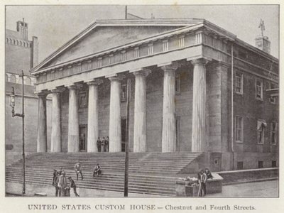 Philadelphia: United States Custom House, Chestnut und Fourth Streets (s/w Foto) von American Photographer (after)