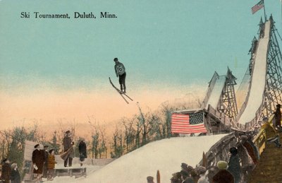Skisprungwettbewerb, Duluth, Minnesota, USA von American Photographer (after)