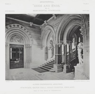Treppenhaus, Eaton Hall, in der Nähe von Chester, England von American Photographer (after)