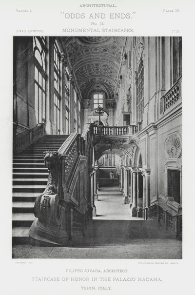 Ehrentreppe im Palazzo Madama, Turin, Italien von American Photographer (after)