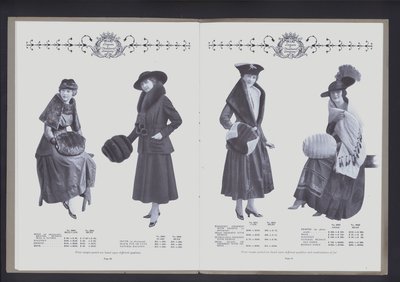 Doppelseite aus The Theater of Fur Fashion von American Photographer (after)