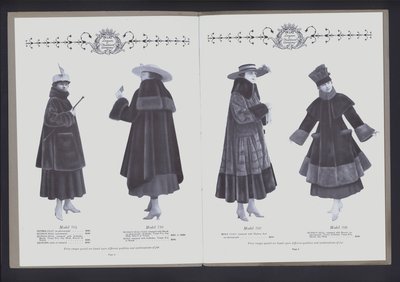 Doppelseite aus The Theater of Fur Fashion von American Photographer (after)