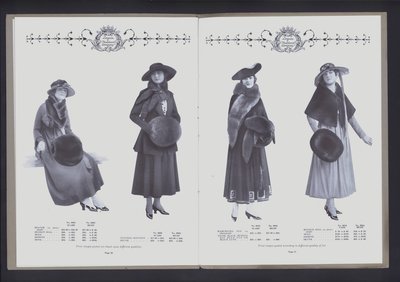 Doppelseitige Ausbreitung aus Das Theater der Pelzmode von American Photographer (after)