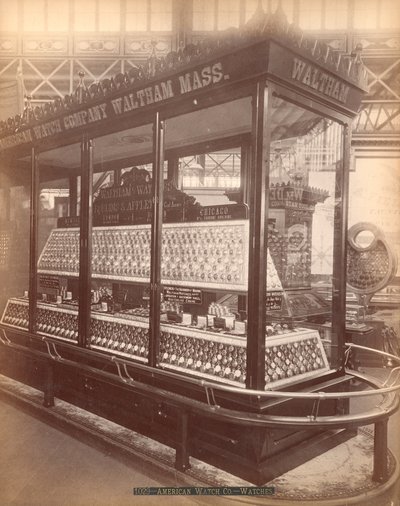 American Watch Co.s Ausstellung, Hauptgebäude, Centennial International Exhibition, Philadelphia, 1876 von American Photographer