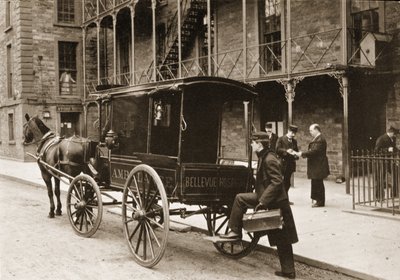 Ein Krankenwagen am Bellevue Hospital, New York City, 1896 von American Photographer