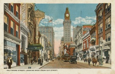 Baltimore Street, Blick nach Westen von der Gay Street (Farbfoto) von American Photographer