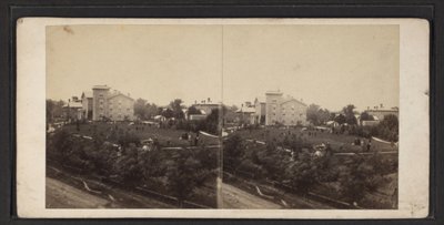 Gebäude und Gelände, Oneida Community, New York State, ca. 1870 von American Photographer