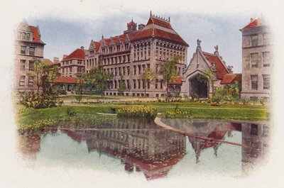 Chicago: Hull Court, vom Botany Pond, Anatomiegebäude und Hull Gate von American Photographer