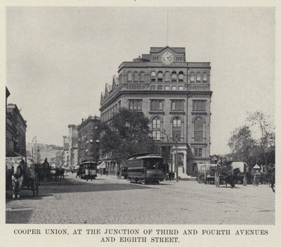 Cooper Union, an der Kreuzung von Third und Fourth Avenues und Eighth Street von American Photographer