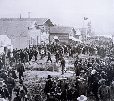 Dawson City während des Klondike-Goldrauschs (1897-98) 1898 von American Photographer