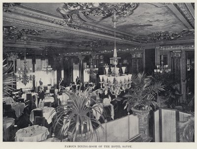 Berühmter Speisesaal des Hotel Savoy von American Photographer