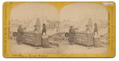 Erster Laden im abgebrannten Bezirk, 1871 von American Photographer