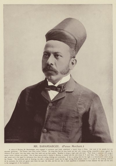 Herr Baramsabgee, Parsee-Kaufmann von American Photographer
