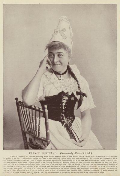 Olympe Bertrand, normannisches Bauernmädchen von American Photographer