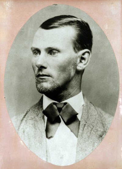 Porträt des Kriminellen Jesse James (1847-1882) kurz vor seinem Tod. Fotografie 1882. von American Photographer