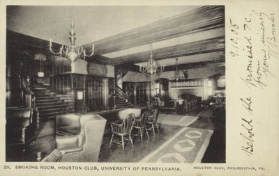 Raucherzimmer, Houston Club, University of Pennsylvania, Philadelphia von American Photographer
