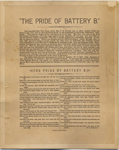 The Pride of Battery B, von Frank H Gassaway, Rückseite von 336830 von American Photographer