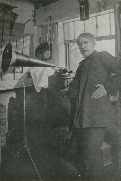 Thomas Edison in seiner Werkstatt von American Photographer