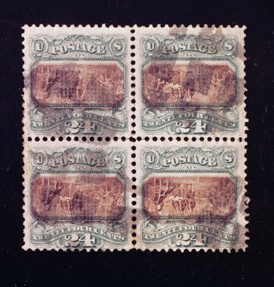 24-Cent Unterzeichnung der Unabhängigkeitserklärung Block von vier, 1869 von American School