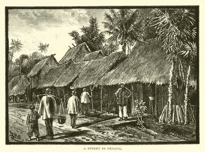 Eine Straße in Penang von American School