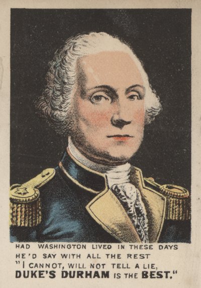 Werbung für Duke of Durham Tabak von American School