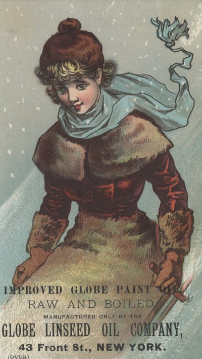 Werbung für Globe Linseed Oil Company Improved Globe Paint, ca. 1880 von American School