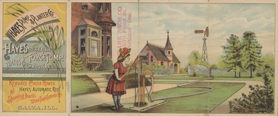 Werbung für die Hayes Pump and Planter Company von American School