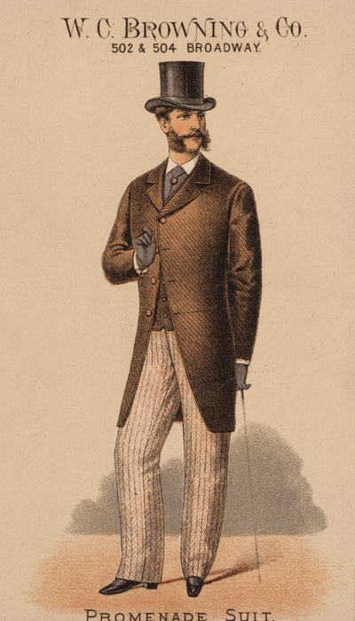 Werbekarte für W C Browning & Co, New York von American School