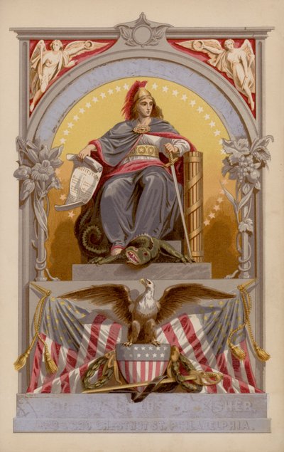 Allegorische Figur, die die Vereinigten Staaten von Amerika darstellt von American School