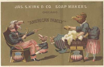 American Family, Werbung für James Kirk & Co. Soap Makers, ca. 1880 von American School