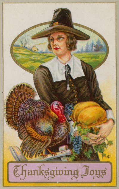 Amerikanische Thanksgiving-Karte von American School