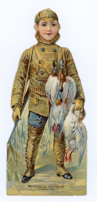 Amerikanischer Junge auf der Jagd von American School
